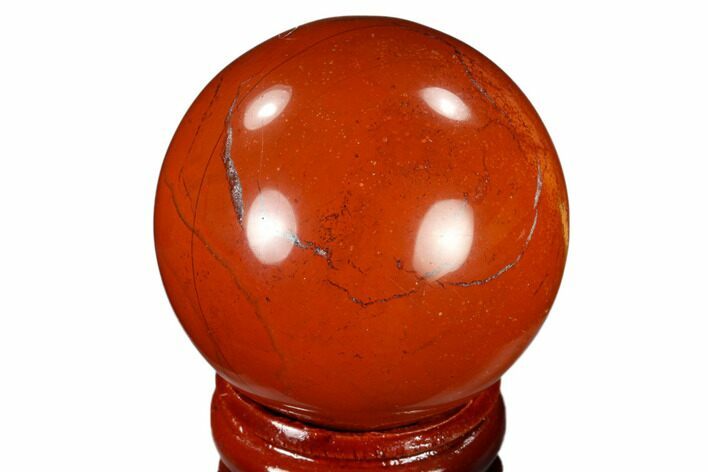 Polished Red Jasper Sphere - Brazil #116032